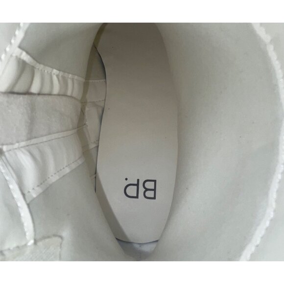 BP Women’s Ivory White PU Leather Platform Chunky Milo Ankle Boots 6.5M - Picture 8 of 10